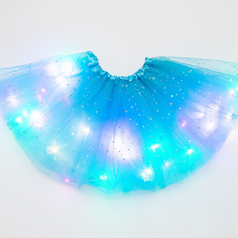 Mystical Gleam: Luminous LED Halloween Tutu Skirt