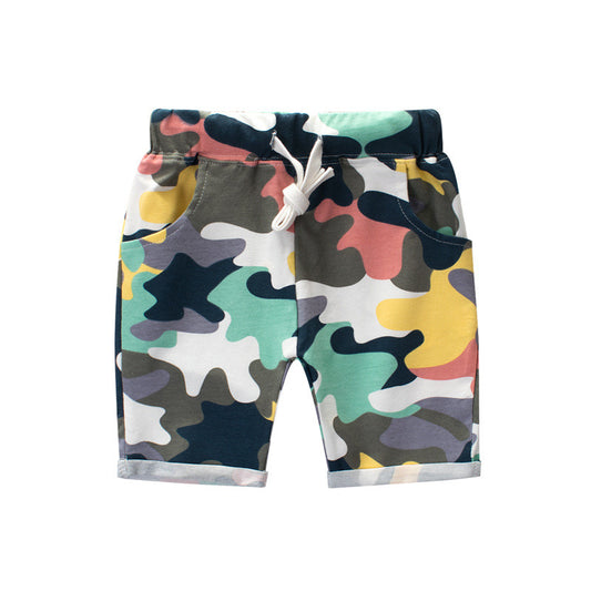 FlexCam Kids' Camouflage Cotton Shorts: Korean Inspired Adventure Gear