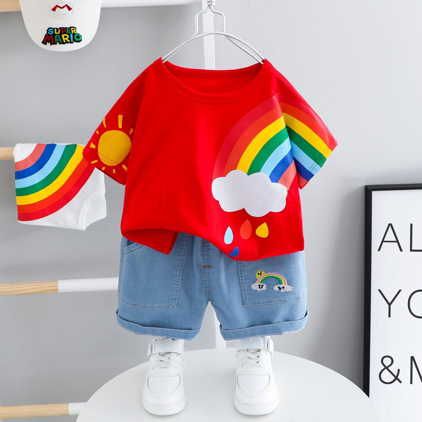 Trendy Tot's Duo Set: Baby Handsome Summer Suit for Little Gents