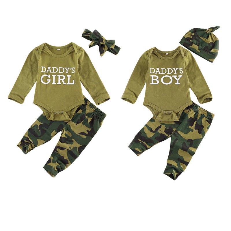 UrbanChic Kids: New Three-Piece Letter Camo Set