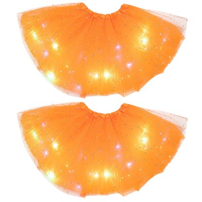 Mystical Gleam: Luminous LED Halloween Tutu Skirt