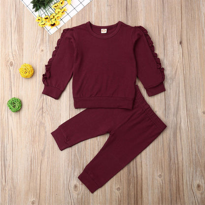 Baby's Strato Ruffled Elegance - Jumper and Pants Set