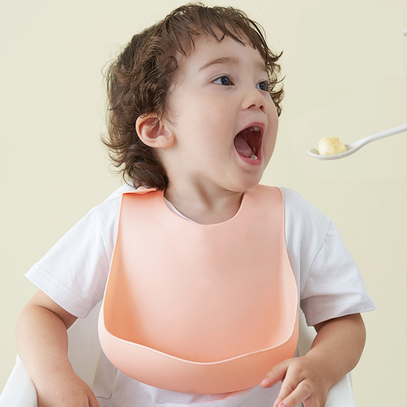 GentleGrip Waterproof Baby Bib: Soft Silicone with Adjustable Fit