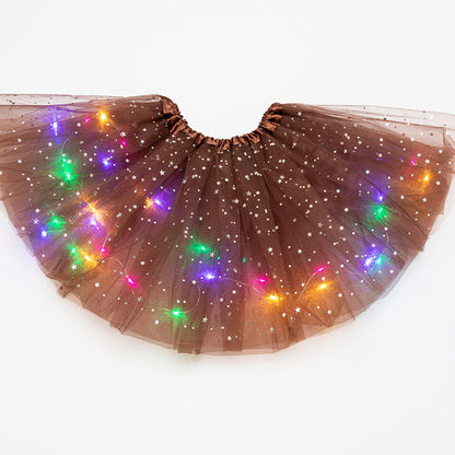 Mystical Gleam: Luminous LED Halloween Tutu Skirt