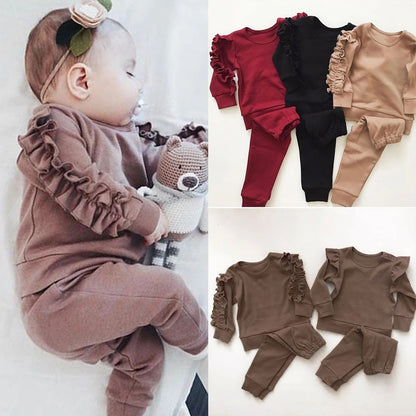 Baby's Strato Ruffled Elegance - Jumper and Pants Set