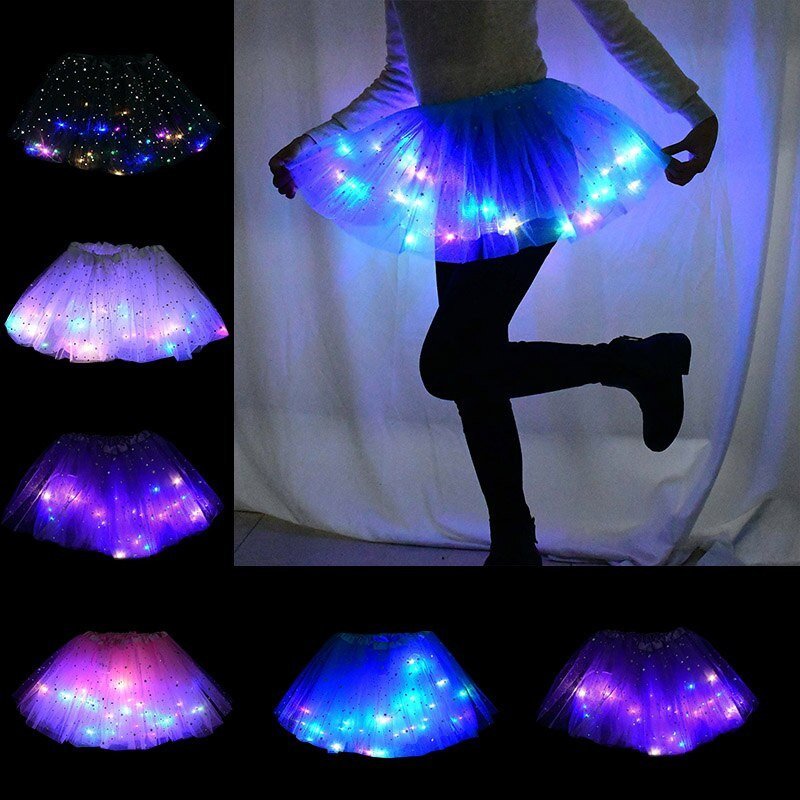 Mystical Gleam: Luminous LED Halloween Tutu Skirt