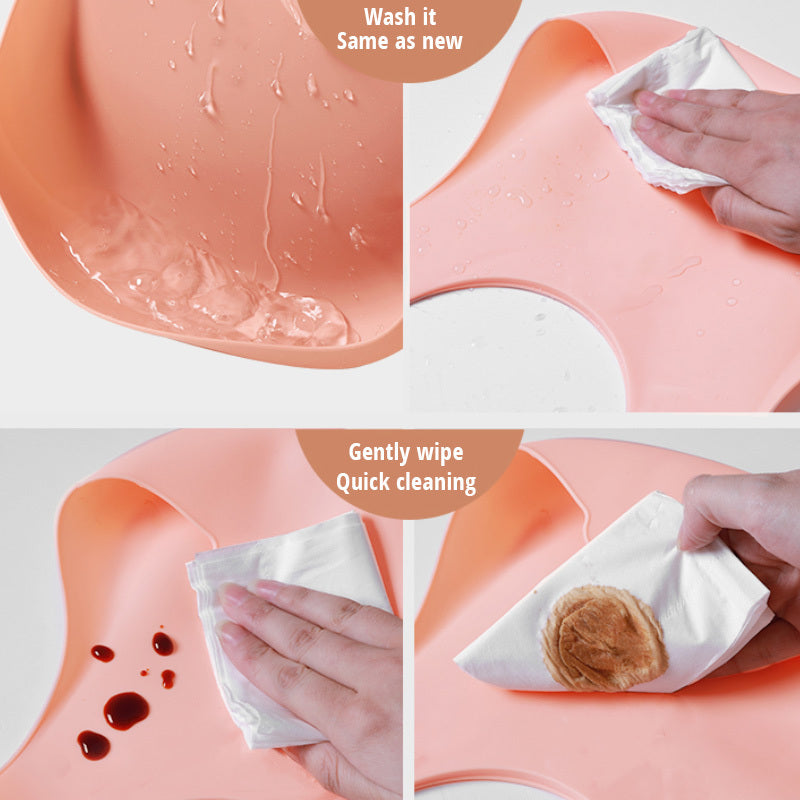 GentleGrip Waterproof Baby Bib: Soft Silicone with Adjustable Fit