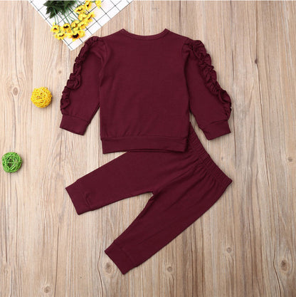 Baby's Strato Ruffled Elegance - Jumper and Pants Set