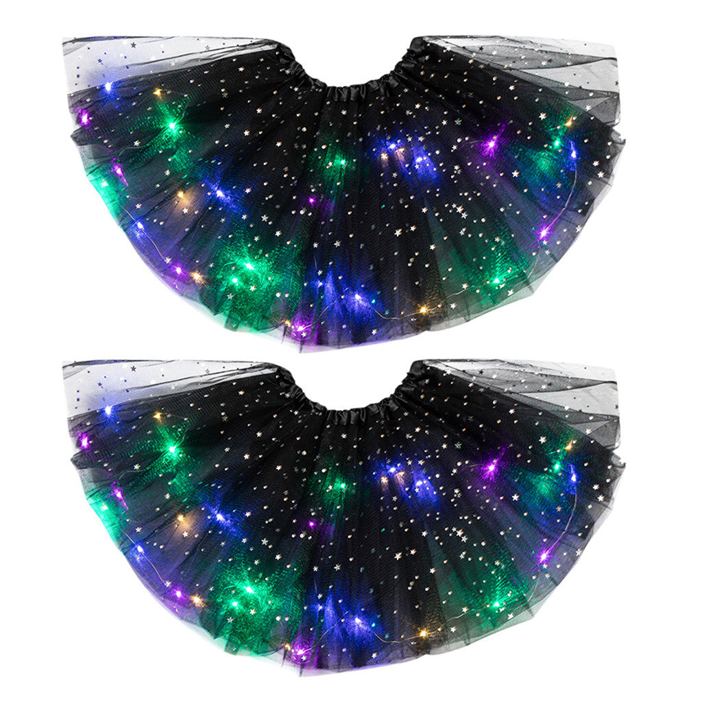 Mystical Gleam: Luminous LED Halloween Tutu Skirt