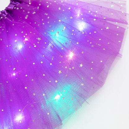 Mystical Gleam: Luminous LED Halloween Tutu Skirt