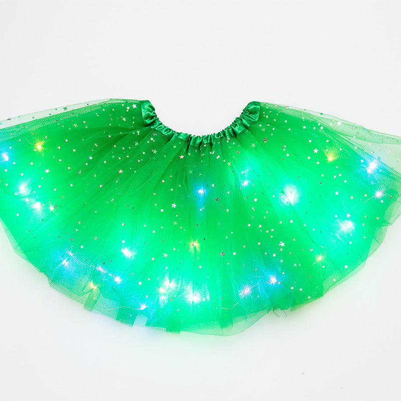 Mystical Gleam: Luminous LED Halloween Tutu Skirt