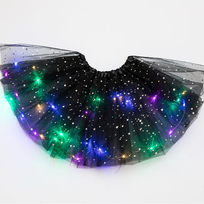 Mystical Gleam: Luminous LED Halloween Tutu Skirt