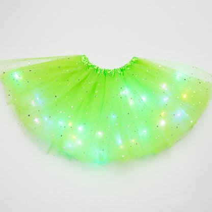 Mystical Gleam: Luminous LED Halloween Tutu Skirt