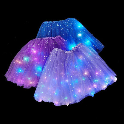 Mystical Gleam: Luminous LED Halloween Tutu Skirt