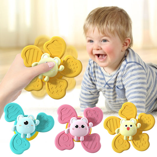 SpinnyCritter: Baby Bath Hand Spinner Toy with Suction Cups